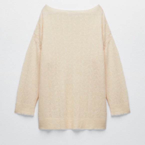 NWT - POINTELLE KNIT SWEATER - (M-L) - Picture 4 of 5